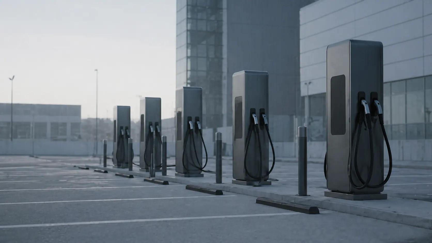 Conceptual premium DC fast-charging station for Lone Star Supercharge.